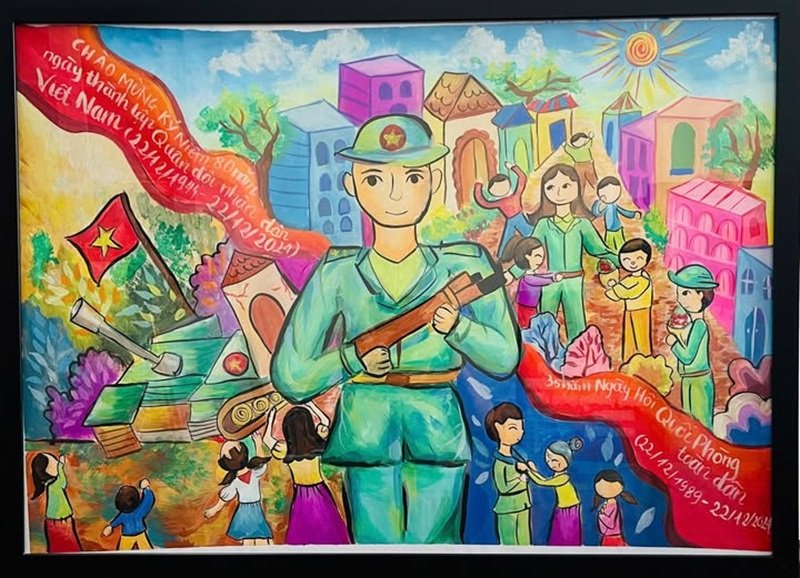 tranh vẽ chú bộ đội 26