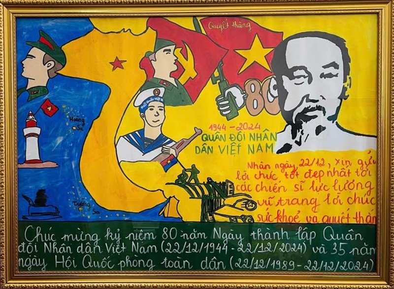 tranh vẽ chú bộ đội 27