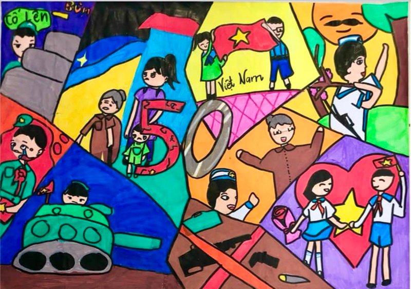 tranh vẽ chú bộ đội 28