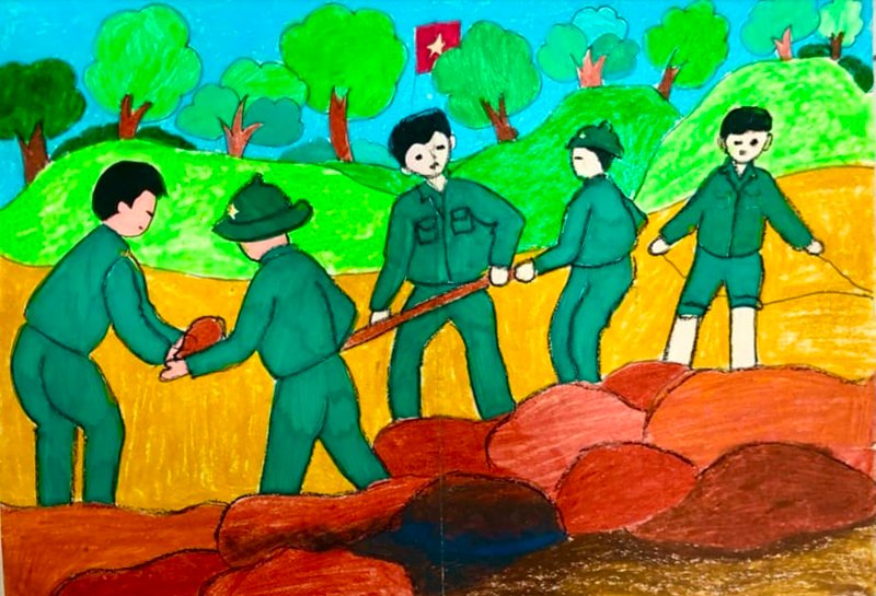 tranh vẽ chú bộ đội 29