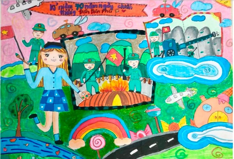 tranh vẽ chú bộ đội 36