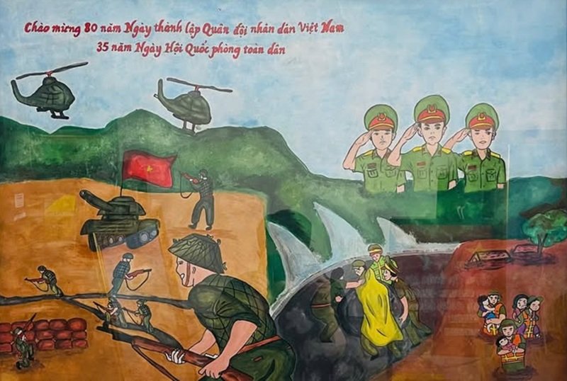 tranh vẽ chú bộ đội 4