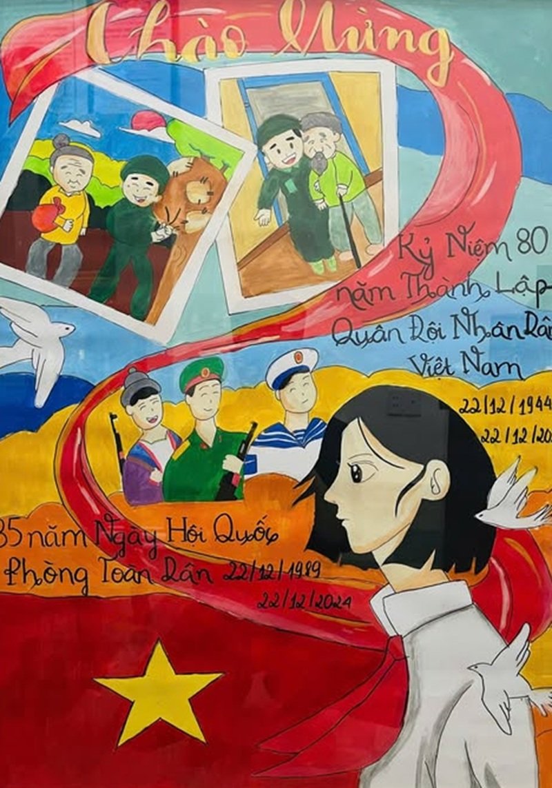 tranh vẽ chú bộ đội 8