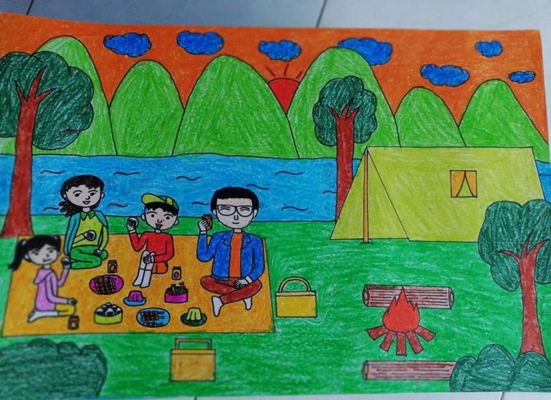 tranh vẽ gia đình 1