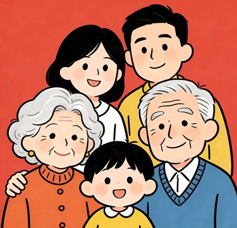 tranh vẽ gia đình 11