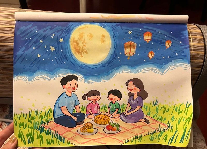 tranh vẽ gia đình 18