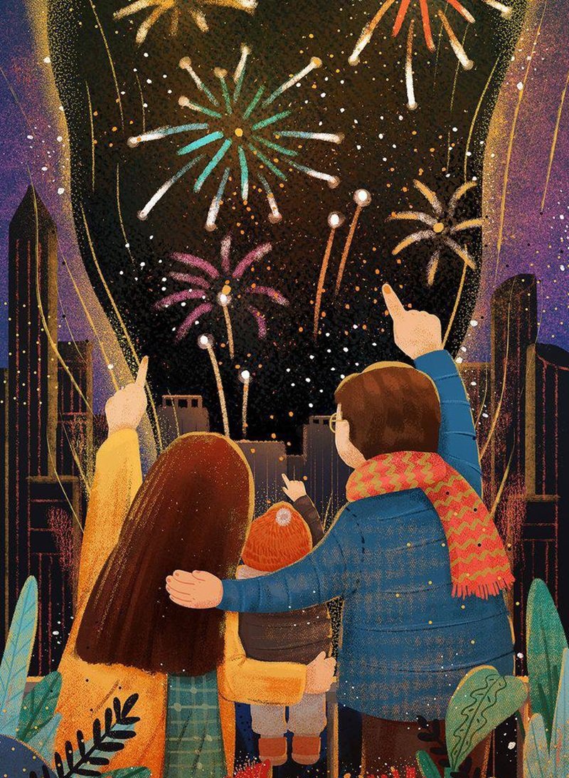 tranh vẽ gia đình 2