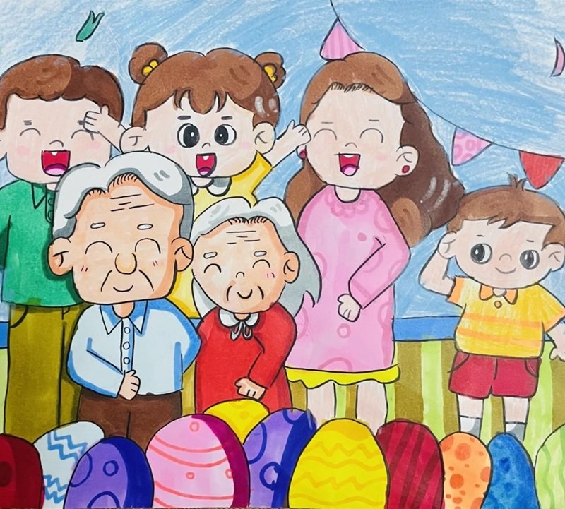 tranh vẽ gia đình 22