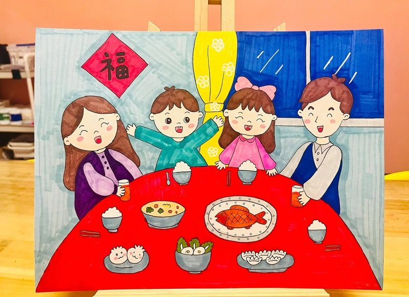 tranh vẽ gia đình 27