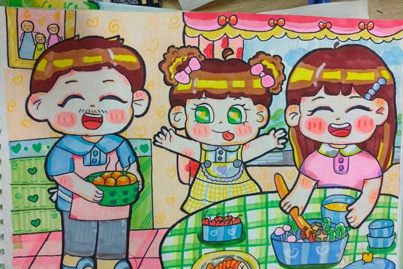 tranh vẽ gia đình 28