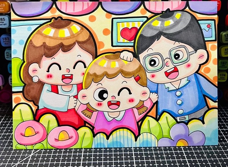 tranh vẽ gia đình 31