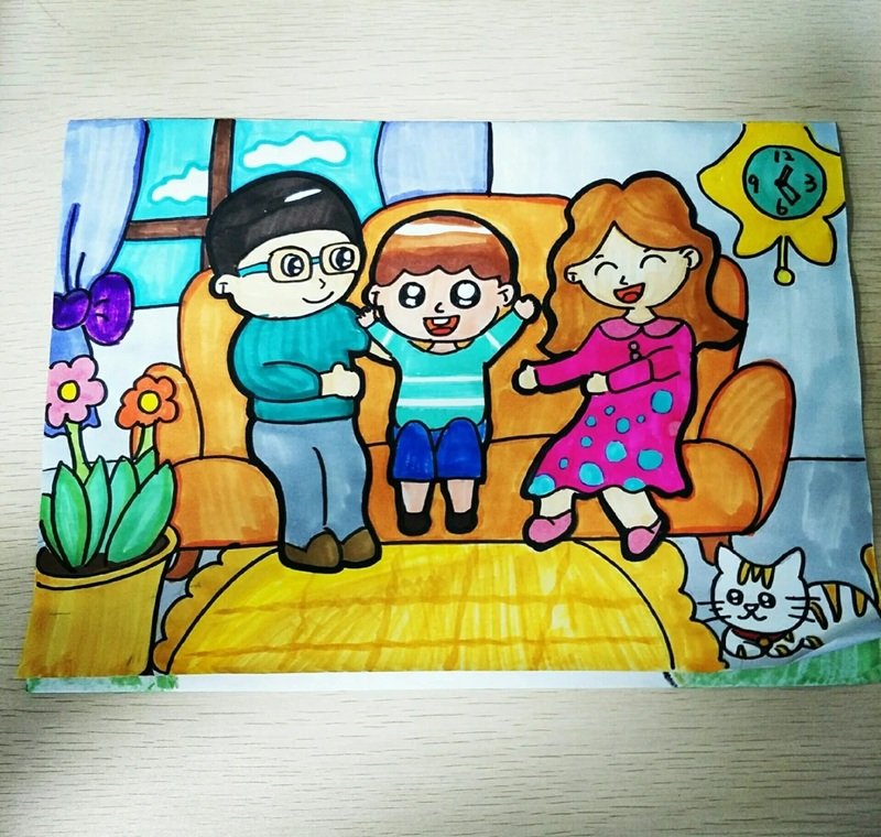 tranh vẽ gia đình 32