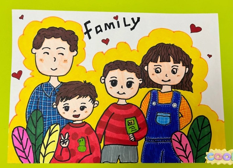 tranh vẽ gia đình 35