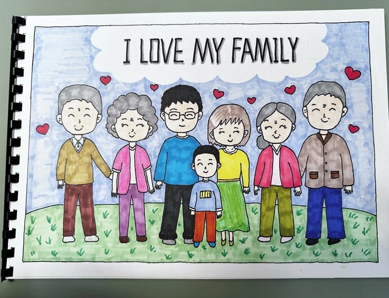 tranh vẽ gia đình 37