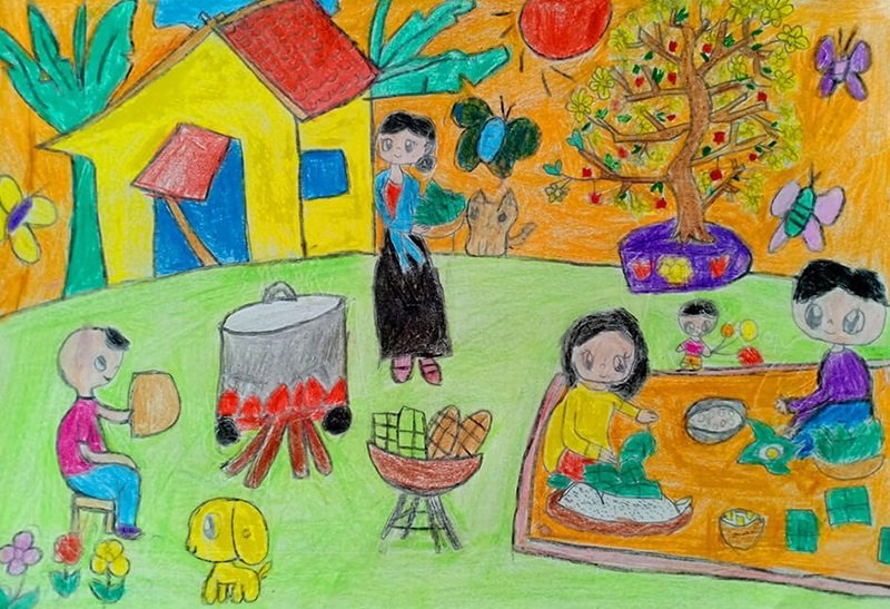 tranh vẽ gia đình 7