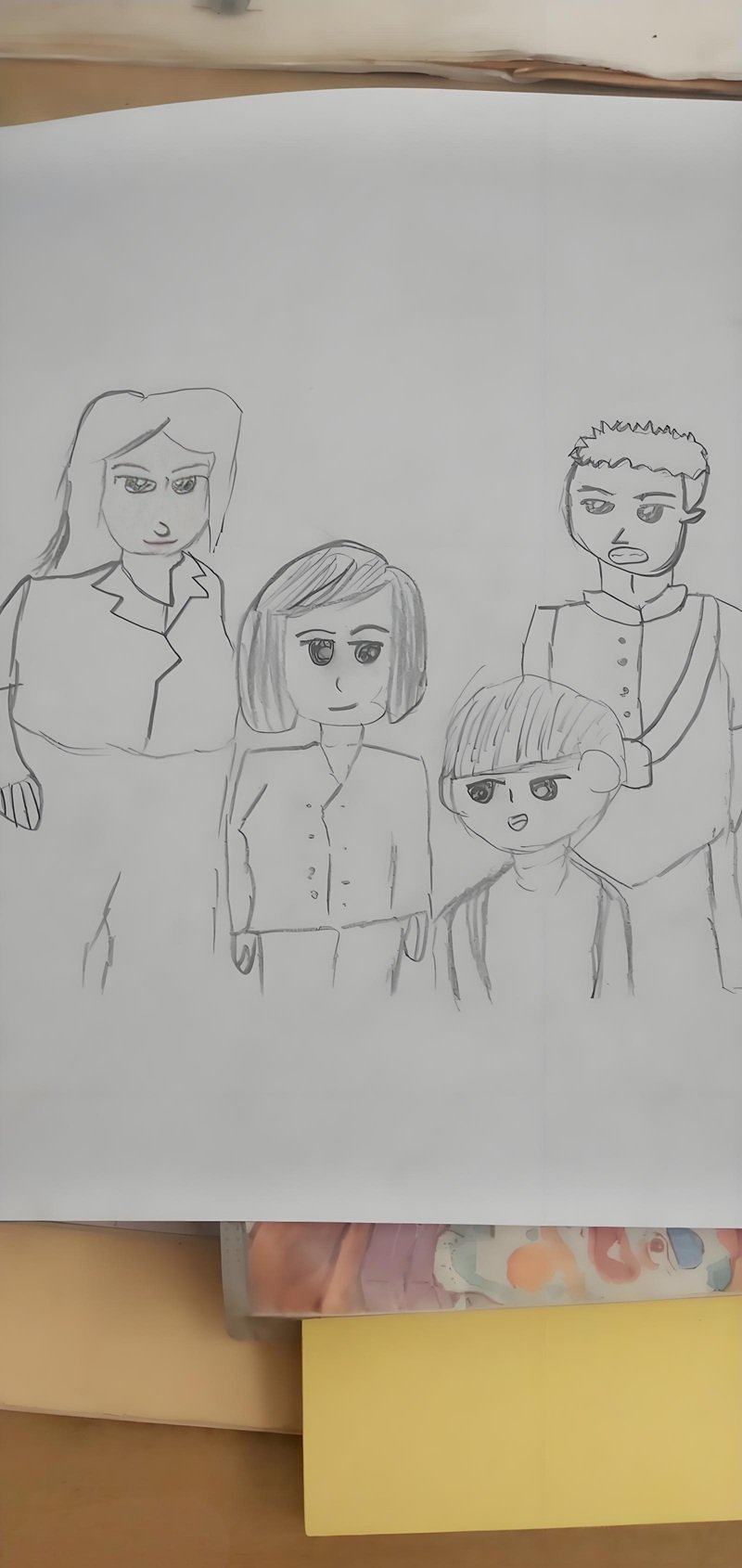 tranh vẽ gia đình người đơn giản 21