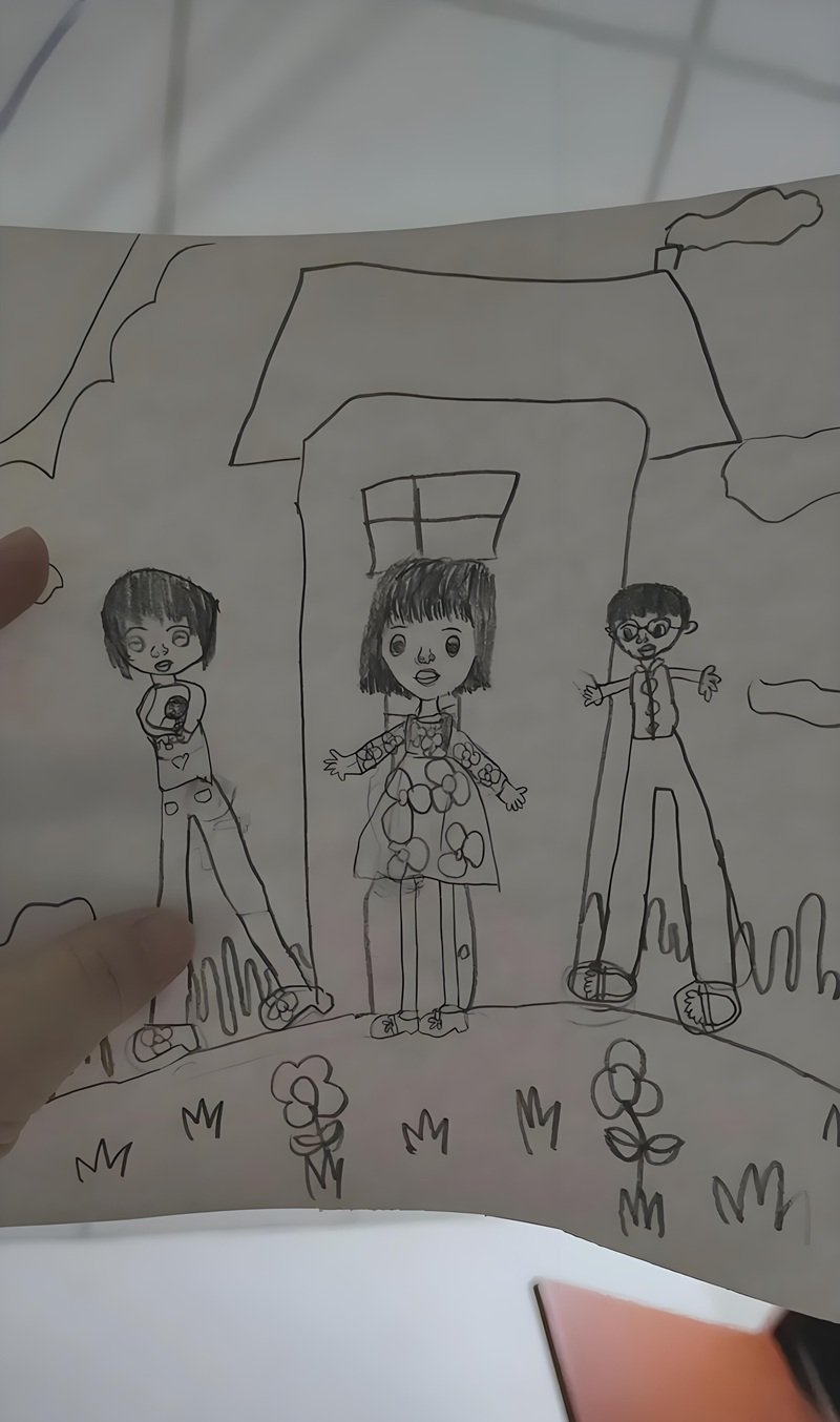 tranh vẽ gia đình người đơn giản 22