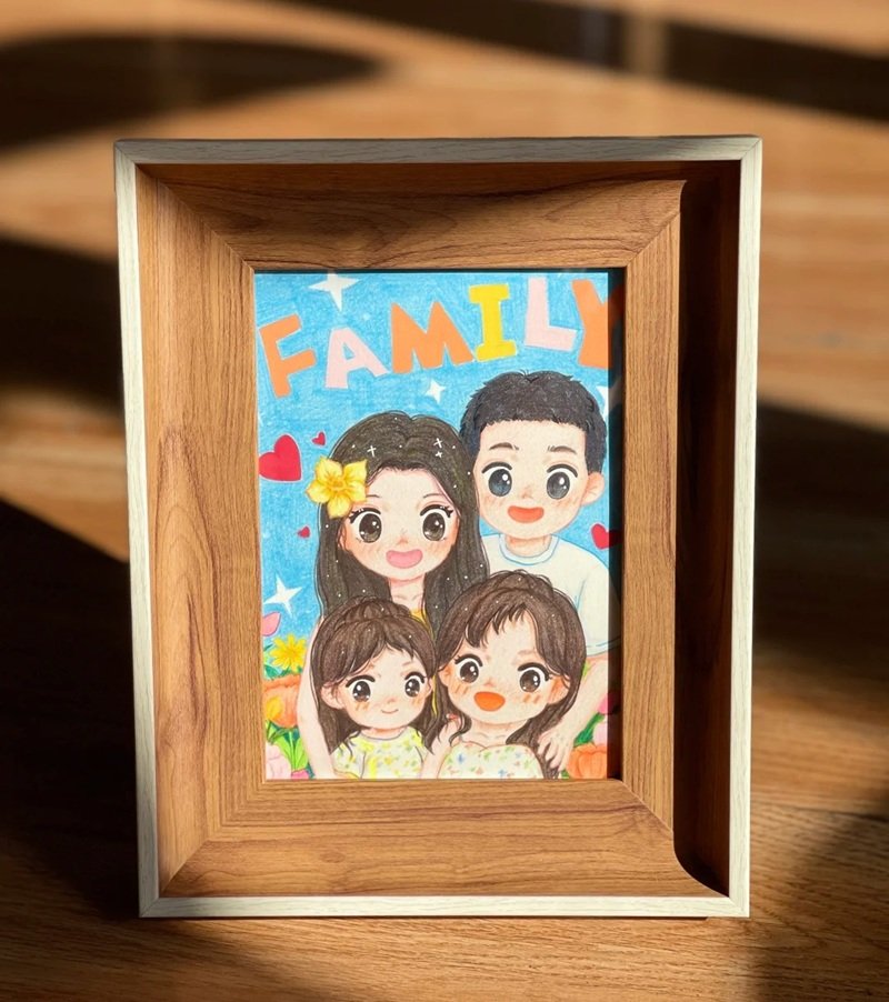 tranh vẽ gia đình người đơn giản 26