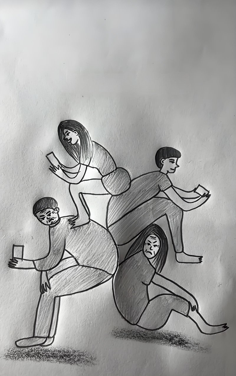 tranh vẽ gia đình người đơn giản 28