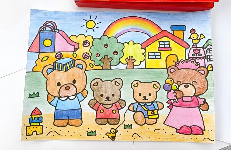 tranh vẽ gia đình người đơn giản 31