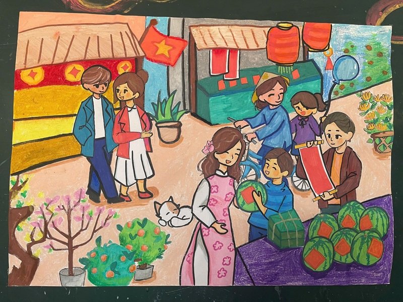 tranh vẽ ngày tết 14