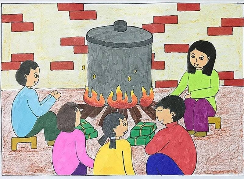 tranh vẽ ngày tết 2