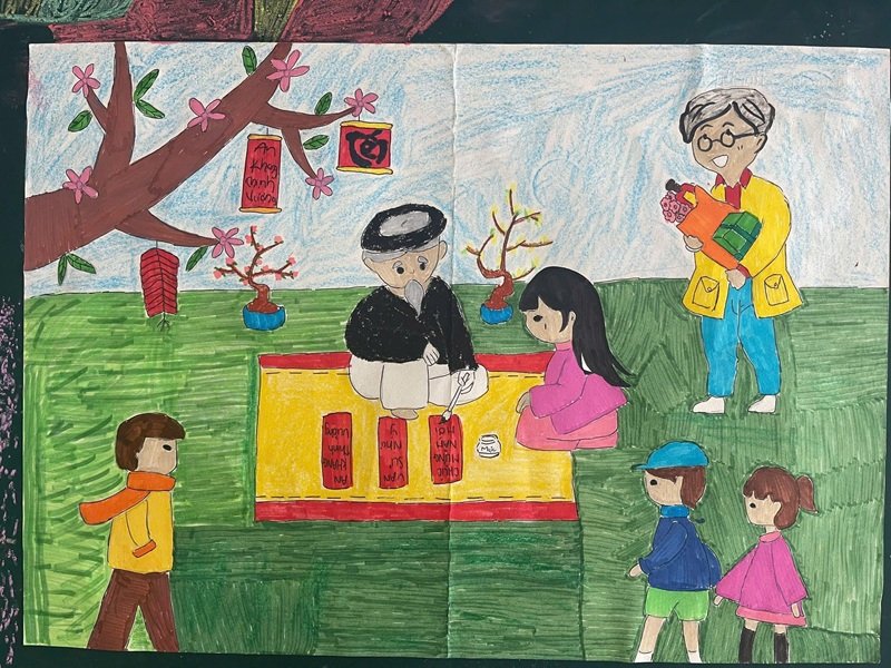 tranh vẽ ngày tết 25