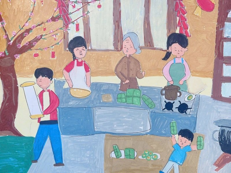 tranh vẽ ngày tết 9