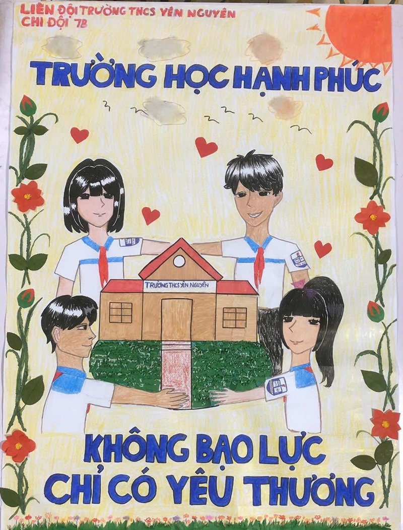 tranh vẽ phòng chống bạo lưc học đường 25