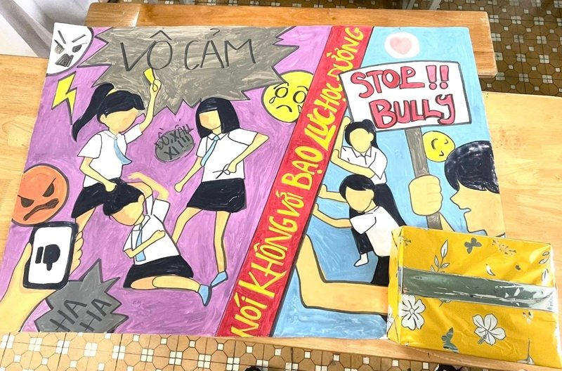 tranh vẽ phòng chống bạo lưc học đường 26