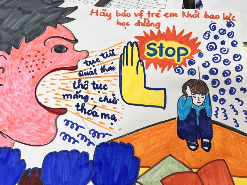 tranh vẽ phòng ngừa bạo lực học đường