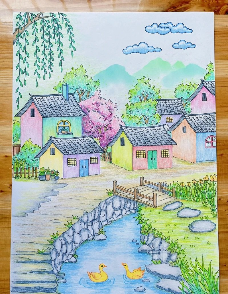 tranh vẽ quê hương 11