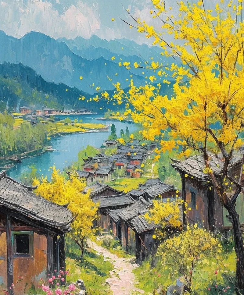 tranh vẽ quê hương 33