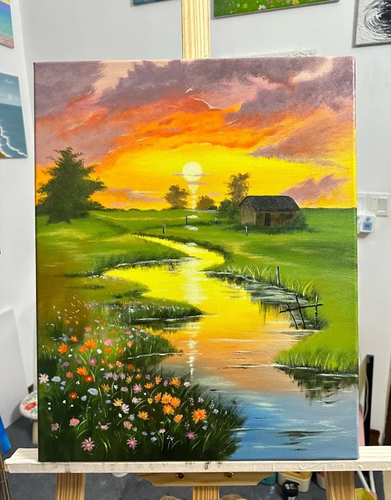 tranh vẽ quê hương 35