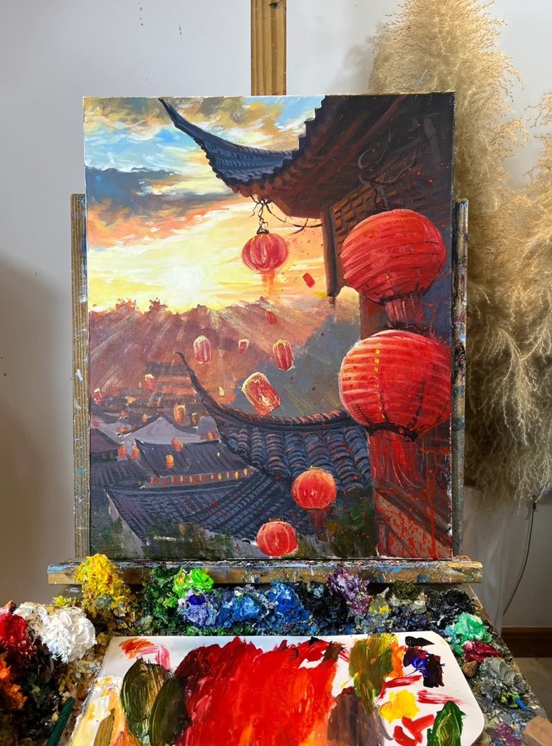 tranh vẽ quê hương 5