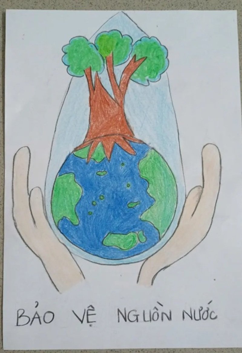 tranh vẽ tiết kiệm nước 1