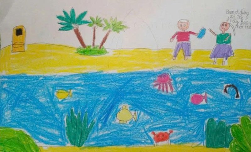 tranh vẽ tiết kiệm nước 11