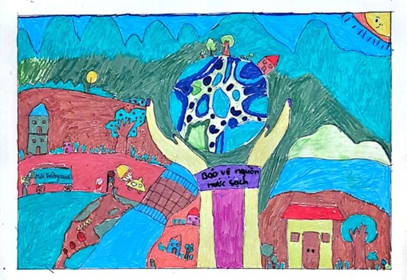 tranh vẽ tiết kiệm nước 17