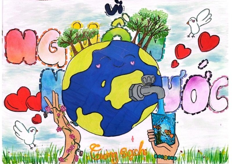 tranh vẽ tiết kiệm nước 23