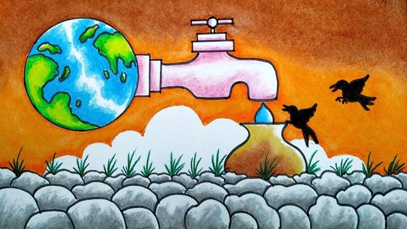 tranh vẽ tiết kiệm nước 35