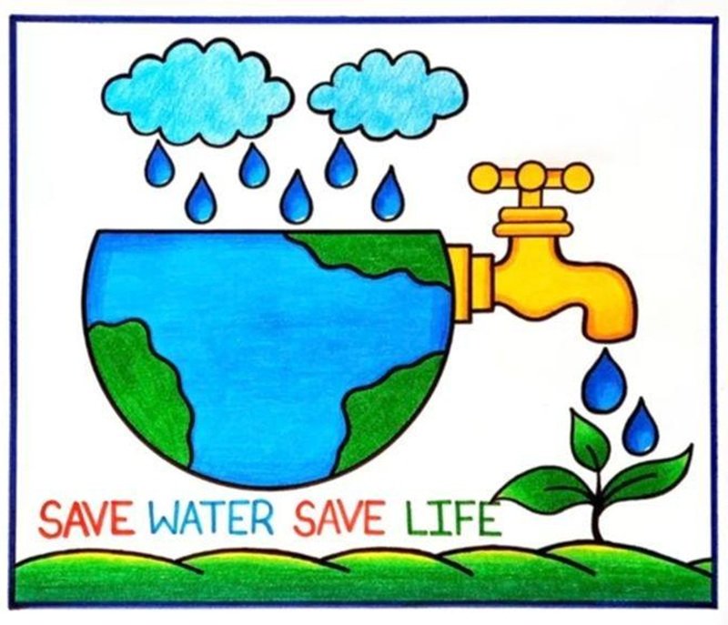tranh vẽ tiết kiệm nước 37