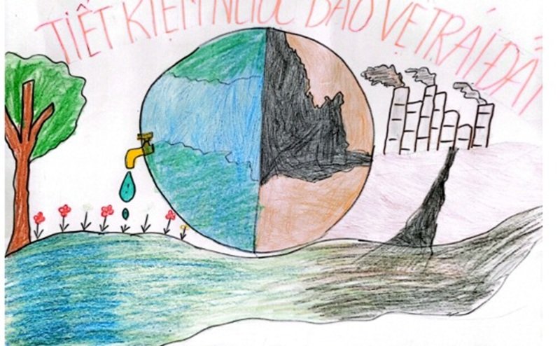 tranh vẽ tiết kiệm nước 6