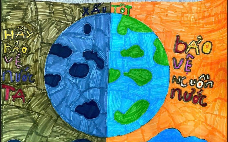 tranh vẽ tiết kiệm nước 8