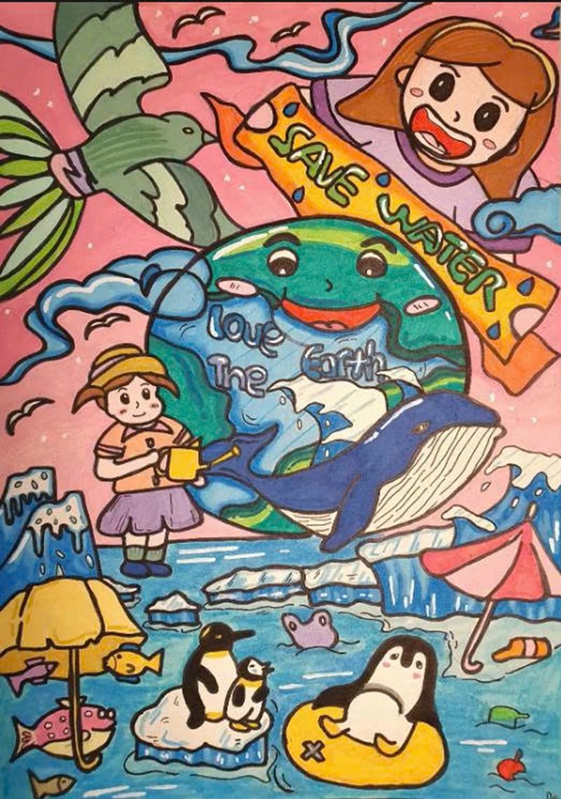 tranh vẽ tiết kiệm nước 9