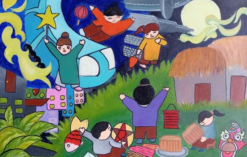 tranh vẽ trung thu 11