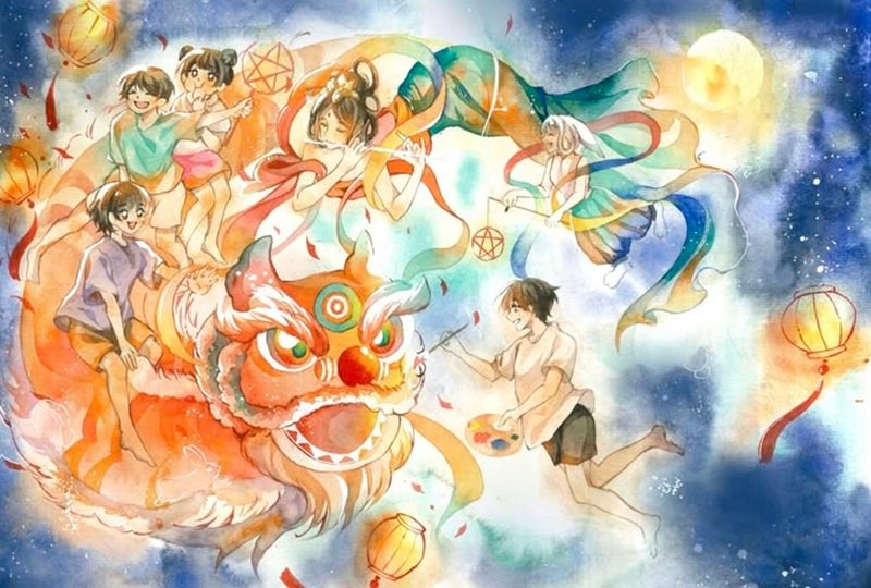 tranh vẽ trung thu 28