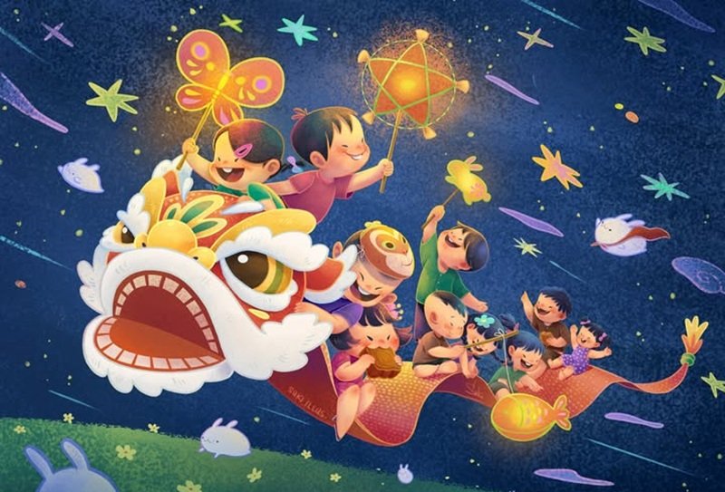 tranh vẽ trung thu 34