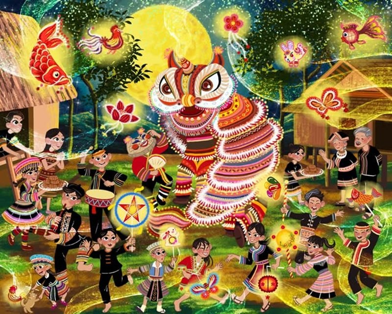 tranh vẽ trung thu 35