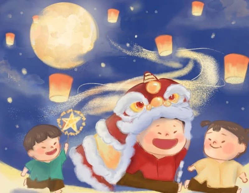 tranh vẽ trung thu 37