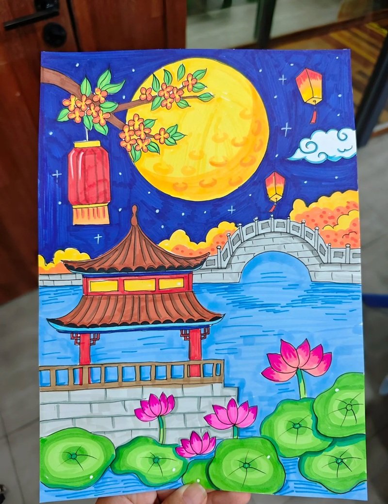 tranh vẽ trung thu 41